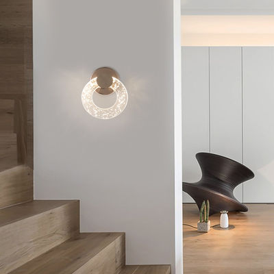 3000K yatak odası yatak lambası Nordik Modern Basit Işık Lüks Oturma Odası Duvar Minimalist Balon Kristal Duvar Lâmpesi