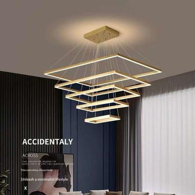 Akrilik Modern Basit Dikdörtgen Nordic Işıklar Lobide Asılı Işık Restoran Barı