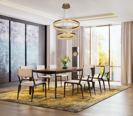 Enerji tasarrufu oturma odası yatak odası akrilik tavan şamandıra 84w Led Ring Pendant Lamp