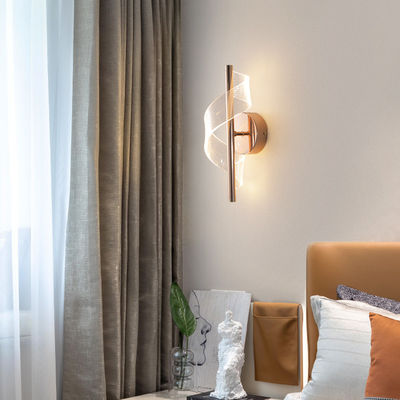 Modern vida şekli oturma odası arka planı duvar lambası tasarımcı kişiselleştirilmiş yatak acrylic duvar ışığı