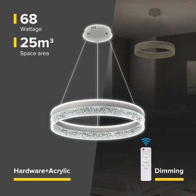 Minimalist Tasarım Kapalı oturma odası Çember Dinleme Odası Akrilik Çanakkale Altın LED Yüzük Kolye Işık