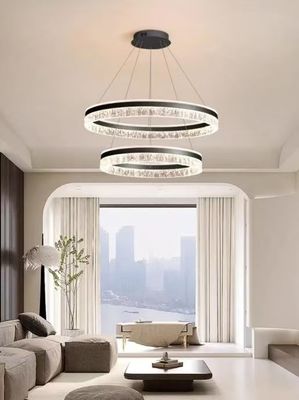 Mükemmel çift daireli oturma odası yatak odası LED iç mekân lustre parlak akrilik otel villa salonu yemek odası lustre