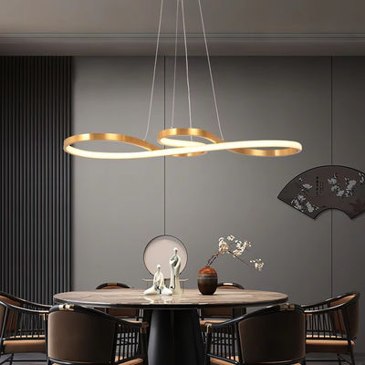 Spiral Altın ve Beyaz Akrilik Diffuser Pendant Light For Living Room And Open Kitchen Or Sleeping Room Lighting Decoration