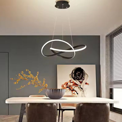 Yemek odası şemsiye İskandinav yaratıcı kişilik yüzük masası LED ışık modern basit sanat yemek odası ön masa bar lambası