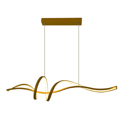 Yemek Odası Çanakkale Pürüzlü Catkins Doğrusal İtalyan Kolye Işık Dekoru Lüks Yemek Odası Dimmable Long Strip Lamp