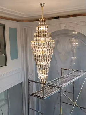 Özel Tavan Işığı Hotel Villa Merdiven Ev Dekoru İskandinav Modern K9 Kristal Çerim