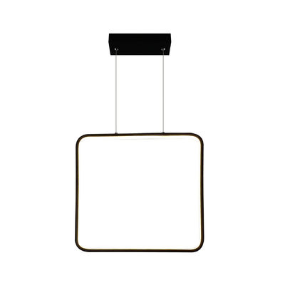 Modern Minimalist kare Çanakkale Çerçeve LED Alüminyum Kolye Işıkları