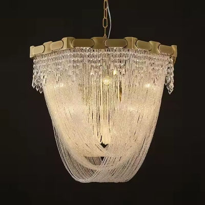 Modern Proje Otel Metal Tassels Şamdanlık Merdiven Tavan Işıkları Ev Dekorasyonu Merdiven Şamdanlıklar Koltuk Işıkları