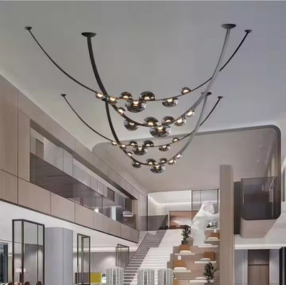 Otel Lobisi ve Villa Dekorasyonu için Postmodern Deri Kolye Lamba AC 85-265V Giriş Voltajı 4 KG Ürün Ağırlığı