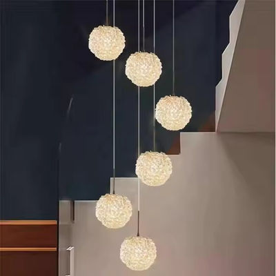 Modern Kristal Liçi Lambası Lüks Villa Dupleks Merdiven Işığı Yükseltilmiş Oturma Odası Ve Yatak Odası