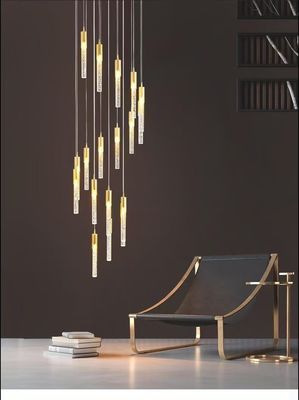 LED Patch Bulb Modern Uzun Kristal Çubuk Pendant Lamp Lüks Tasarım İçin Oturma Odası Yemek Odası Ya Da Merdiven