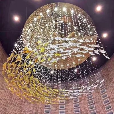 Satış ofisi kum kutusu lambası kristal basit modern sanat asma lambası camlı oturma odası lambası otel lobisi standart olmayan lamba