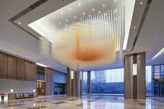 Büyük Standart Olmayan Mühendislik Özel Alışveriş Merkezi Lobisi Su Satış Departmanı Kulüp Villa Kristal Şerit Çanakkaleği