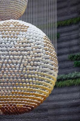Özel Otel Lobisi Alışveriş Merkezi Galeri Yaratıcı Sanat Küre Tasarımı Bronz Lüks Modern Cam Küre Çerim