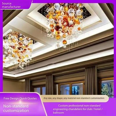 Modern Dekoratif Kristal Çeşitli Renkli Balonlu Cam Topu Çanakkale Otel Lobisi Masa Düğün Özel Lobisi Uzun Merdiven Büyük Boyutlu Lüks Proje Led Cam Topu Çanakkale Kolye Işık