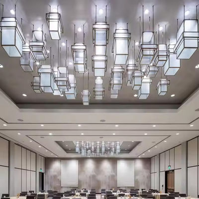 Çin tarzı Modern Otel Alışveriş Merkezi Lobisi Banket Salonu Alüminyum gövde malzemesi ile dekoratif aydınlatma armatürleri