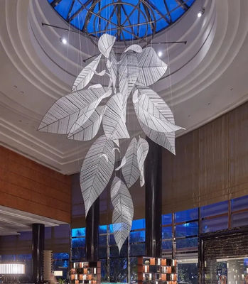 Otel Lobisi Restoran Toplantı Odası Kulüp Villa Sanat Departmanı Dekorasyon Kristal Yaprak Lustre ömrü 30000 Saat