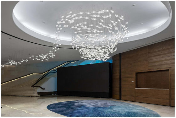 Özel Hotel Lobisi Dekore Şamdanlar Asılı Lamba Alışveriş Merkezi Villa Oturma Odası LED Işık Balık Şekli Cam