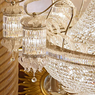 Özel Büyük Otel Projesi Fransız Altın İmparatorluğu Kristal Şamdanı