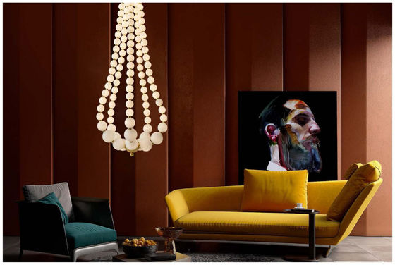 Restoran Çay odası tavan lambası Modern Basit Stil Akrilik Cam Topu Şamdan