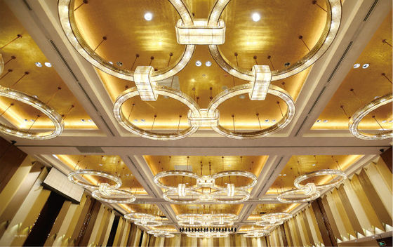 Özel Otel Büyük Modern Lüks Yüzük Çanakkaleler Koltuklar Işık Lamba Büyük Işık Kristal Çanakkale Otel lobisi için standart dışı özel çanakkale