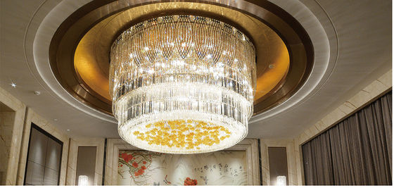 Otel Düğün Çağdaş İç Dekorasyon Modern LED Tavan Asılı Işık Villa Otel Merdiven Lüks Kristal Çanakkale
