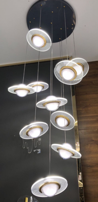 Modern İskandinav Işık Fikstürleri Pop Metal Lamba Ev Dekorasyonu Fantezi Kolye Lamba Sadeliği Restoran Uçan Daire Avize