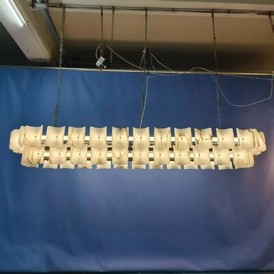 Yüksek Parlaklık Otel Ev Villa LED Pendant Lamp Alabaster Pendant Light Modern Minimalist Tarzı Mermer Çanakkale