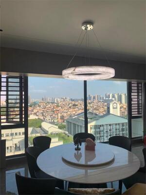 Bakır alabaster şamdanı Yemek odası için modern kolye ışığı