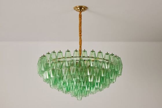 Yaşam Alanı, Yemek Odası, Yatak Odası Aydınlatması İçin Pirinç Kaplamalı Fabrika El Yapımı Lacivert Cam Avize