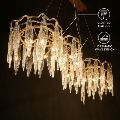 Lüks Mermer Çeşitli Asılı Kristal Çandelier Işık Özel Asılı Aygıt Hotel Villa Club