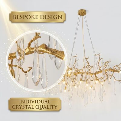 Custom Crystal Ring Chandelier Gold Finish Large Contemporary Hotel Club Villa Luxury Pendant Light