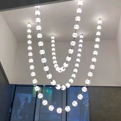 Lüks Konut Kristal Şerit Avize Avrupa Tarzı Özel LED Kolye Işık 220V-240V 10-20m2